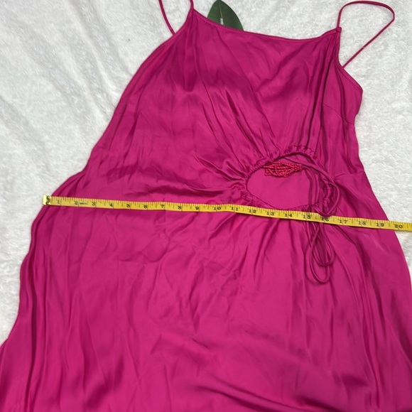 FARM RIO HOT PINK SLIP MIDI DRESS SIZE M - Picture 13 of 14